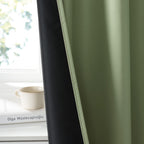 RYB HOME 100% Blackout Short Curtains for Small Window, Thermal Insulated