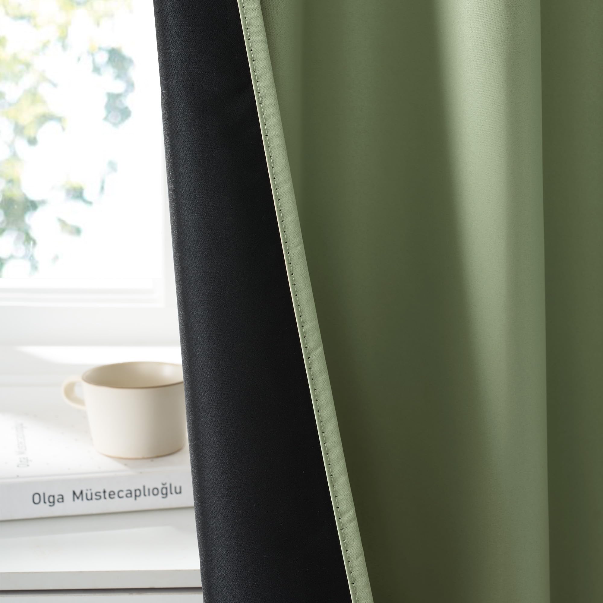 RYB HOME 100% Blackout Short Curtains for Small Window, Thermal Insulated