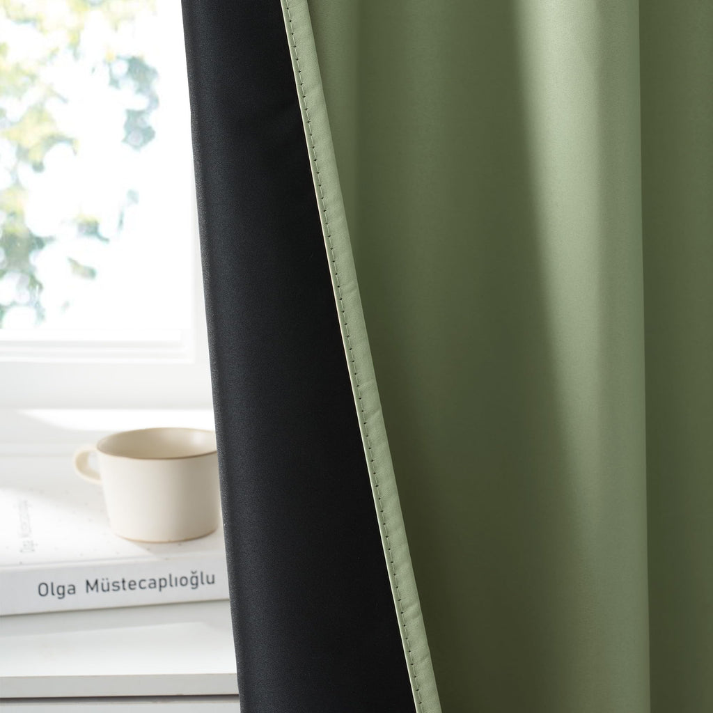RYB HOME 100% Blackout Short Curtains for Small Window, Thermal Insulated