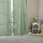 Aiyufeng Long Sheer Curtains for Bedroom, Semi Sheer Privacy Curtains & Drapes Harsh Sunlight Filter for Hallway Window Guest Room Country House, 40 x 120 inches Long, 2 Panels