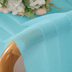 OWENIE Short Aqua Sheer Curtains 30 Inch Length 2 Panels Set, Kitchen Curtains Tiers Light Filtering Rod Pocket Cafe Curtain for Basement Bathroom Small Half Window, 42" W x 30" L, Aqua