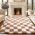 Ophanie Area Rugs for Living Room Bedroom, Washable Non-Slip Fluffy Soft Grey Shag Carpet, Indoor Floor Gray 4x6 Fuzzy Shaggy Living Room Plush Rug for Kids Home Dorm Decor Aesthetic
