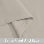 Yakamok Tatal Blackout Thermal Insulated Curtains, Noise Reducing Barrier Panel for Sliding Glass Door, Full Light Blocking Patio Door Extra Wide Curtains, Natural, W100 x L96, 1 Panel