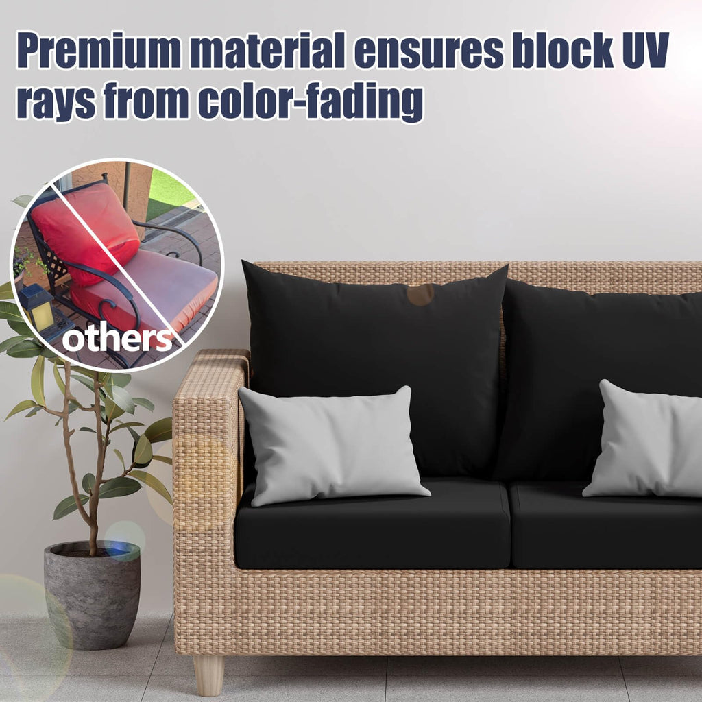 8Pcs Outdoor Cushion Covers, Stretch Patio Furniture Couch Chair Slipcovers