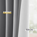 Yakamok Dove Grey 100% Blackout Curtains 84 Inches Long 50" Wide 2 Panel