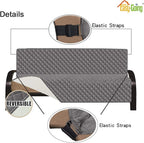 Easy-Going Futon Sofa Slipcover Reversible Sofa Cover Armless Cover Furniture Protector Couch Cover Water Resistant Pets, Kids, Children, Dog, Cat Gray/Ivory