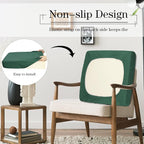 Newwiee Set of 4 Stretch Patio Cushion Covers Sofa Couch Seat Chair Slipcovers Cushion Cover Replacement Furniture Protector for Pets Washable(Pine Green,Seat Cover,Solid)