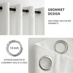 MIULEE Elegant Velvet Curtains Pure White Grommet Curtains Thermal Insulated Soundproof Room Darkening Blackout Curtains/Drapes for Girls & Ladys Living Room/Bedroom Decor 52 x 96 Inch 2 Panels