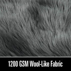 LOCHAS Soft Fluffy Faux Fur Rugs for Bedroom Bedside Rug 2x4 Feet, Washable, Furry Sheepskin Area Rug for Living Room Girls Room, Luxury Shag Carpet Home Decor, Dark Grey