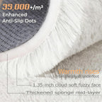 6x9 Area Rug for Living Room: Fluffy Shag Soft Washable Rugs Large Fuzzy Plush Indoor Carpet for Bedroom Nursery Playroom Kids Girls Boys Room (White, 6'x9')