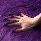 MIULEE Luxury Super Soft Fluffy Area Rug Faux Fur Sheepskin Rug Decorative Plush Shaggy Carpet for Bedside Sofa Floor Nursery 2 x 3 Feet, Purple