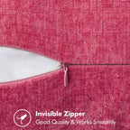 MIULEE Decorative Couch Throw Pillow Covers 18x18 Inch Hot Pink 2 Pack