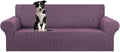 KEKUOU Stretch Oversized Couch Covers for Sofa Slipcover,Dark Purple