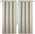 LEMOMO Light Beige Thermal Blackout Curtains/52 x 72 Inch/Set of 2 Panels Room Darkening Curtains