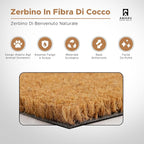 Monkey - 17"x29" - Coir Door Mat with Heavy Duty Backing - Welcome Mats for Entryway, Porch - Anti-Slip PVC & Coconut Fiber Surface - Natural Home Accessories, Minimalist Original Design