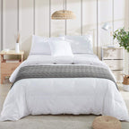 BOURINA Dark Grey Throw Blanket 50x90 Inch Boho Knit Soft Throw Bed Blanket