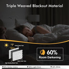 MIULEE Pure White Blackout Curtains for Bedroom Living Room 84 Inches Long 2 Panels, Thermal Insulated Room Darkening Drapes Solid Grommet Noise Reduction Light Blocking Window Treatments 50x84 Inch