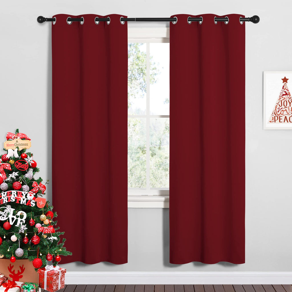 NICETOWN Navy Blackout Curtains for Kid's Room 34" Wide x 72" Long 2 Panels