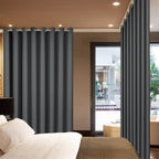 Yakamok Dark Grey Room Darkening Curtains 84 inch Sliding Door Drapes