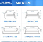 ZNSAYOTX 1 Piece Jacquard Couch Covers for 2 Cushion Couch High Stretch Loveseat Slipcover for Pets Dogs Anti Slip Love Seat Sofa Slipcover Furniture Protector (Medium, White)