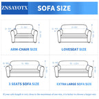 ZNSAYOTX 1 Piece Jacquard Couch Covers for 3 Cushion Couch Living Room High Stretch Sofa Cover Pets Dogs Friendly Anti Slip Thickened Slipcovers Furniture Protector (Sofa, Black)