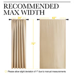 NICETOWN Room Darkening Curtains for Bedroom - Triple Weave Home Decoration Thermal Insulated Solid Drapes for Kitchen (Biscotti Beige, Set of 2 Panels, 62 x 72 Inch)