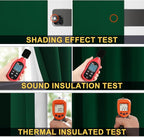 Yakamok 100% Blackout Curtain Panels 63 inches Cold and Light Blocking Drapes for Nursery, 2 Thick Layers Thermal Insulated Draperies (2 Pieces, 50 Wide Each Panel, Dark Green/White Backing)