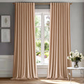 MIULEE Blush Beige Velvet Curtains 52x90 inches Luxury Blackout Curtains