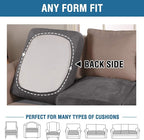H.VERSAILTEX Velvet Stretch Couch Cushion Cover Plush Cushion Slipcover for Chair Loveseat Sofa Cushion Furniture Protector Seat Cushion Sofa Cover (3 Piece Sofa Cushion Covers, Grey)