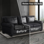 Leather Look Couch Cushion Covers Sofa Seat Slipcovers Sets Couches Furniture Protector for Sectional Armchair Loveseat Pets Kids Stretch Spandex Fabric (3 Cushion Sofa, Dark Grey)