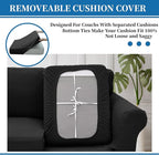 XINEAGE 2026 New 4 Pieces Couch Covers for 3 Cushion Couch Super Stretch Thick Soft Sofa Cover Anti Slip Sofa Slipcover Dogs Cats Furniture Protector (Black, 71"-91")