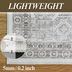 Area Rugs 8x10 for Living Room,Washable Boho 8x10 Area Rugs for Bedroom,Non Slip Carpet for Kitchen, Dining Room, Indoor, Kids Playroom Soft Low-Pile Rug, Thickness 0.2 Inches, Beige/Neutral