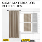 NICETOWN Window Curtains for Bedroom, Taupe, 2 Panels, W42 x L48 -Inch, Home Decoration Thermal Insulated Rod Pocket Blackout Blinds & Drapes for Small Windows