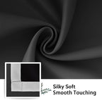 SimpleHome Ombre 100% Blackout Curtains for Bedroom 84 Inches Long, Black and Greyish White Room Darkening Thermal Insulated Grommet Curtain/Drapes for Living Room,2 Panels, 52x84 inches Length