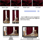 Simplebrand Ava Burgundy Short Blackout Curtains for Bedroom 54 Inches Long 2 Panels Set, Solid Thermal Insulated, Energy Saving Window Treatment Curtains Blackout Drapes, W40 x L54 Inch, Burgundy