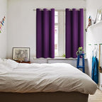 BGment Blackout Curtains for Bedroom - Grommet Thermal Insulated Room Darkening Curtains for Living Room, Set of 2 Panels (38 x 54 Inch, Royal Purple)
