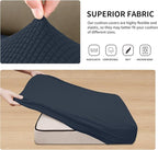 Easy-Going Stretch Individual Chair Couch Cushion Cover Sofa Cushion Furniture Protector Sofa slipcover Soft Flexibility with Elastic Bottom (3-Piece Sofa Cushion Cover, Dark Blue)