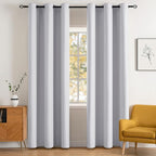 MIULEE Room Darkening Curtains, Thermal Insulated Drapes Solid Window Treatment Set Light Blocking Blackout Curtain for Living Room 2 Panels 42 x 84 inch, Greyish White