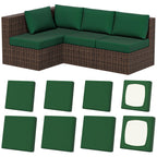 8Pcs Outdoor Cushion Covers, Stretch Patio Furniture Couch Chair Slipcovers