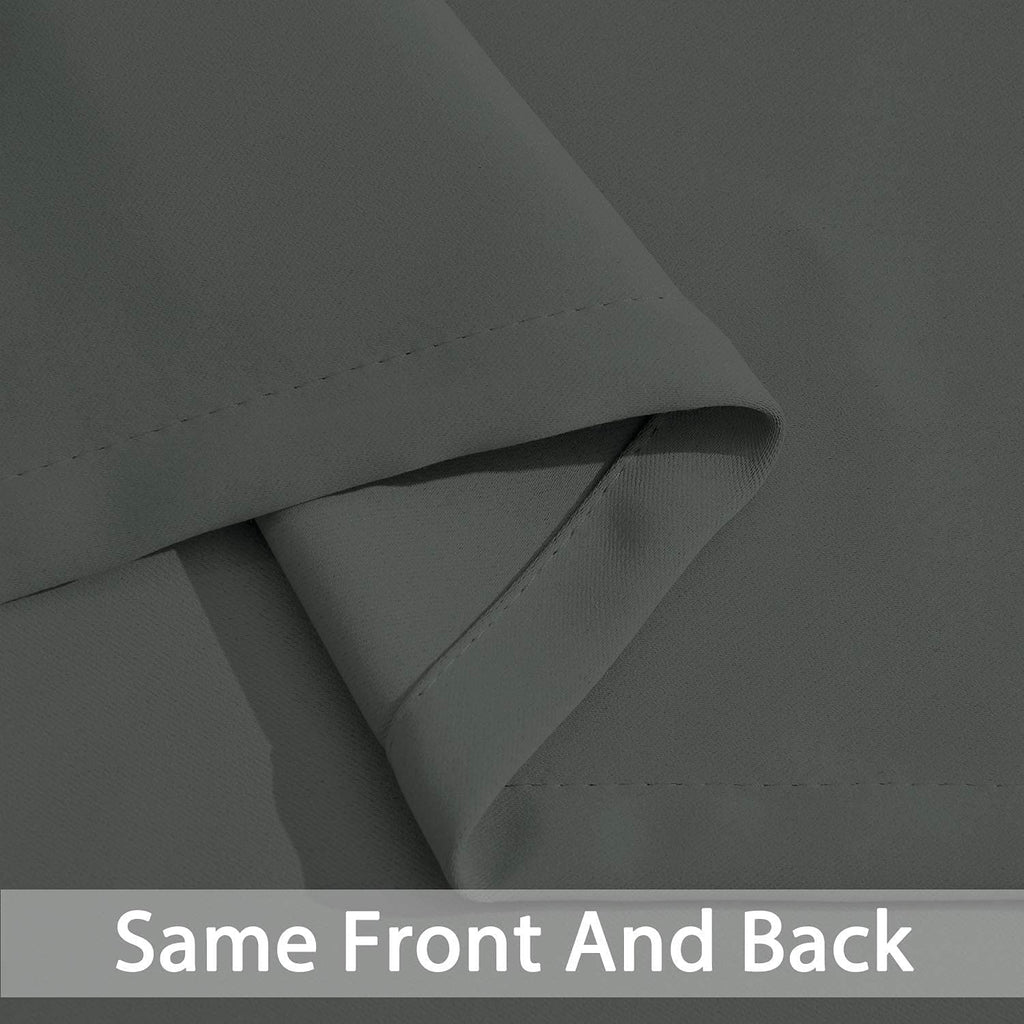 Yakamok Room Darkening Curtains 52x90 inch Length Dark Grey-Living Room