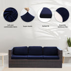 8 Piece Outdoor Cushion Covers, Patio Sofa Cushion Covers, Stretch Fit