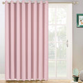 Yakamok Extra Wide Blackout Curtain for Sliding Glass Door, Grommet Thermal Insulated Room Divider Curtain 100W x 84L inch, Room Darkening Patio Curtain,8.3ft Wide x 7ft Tall, 1 Panel,Pink
