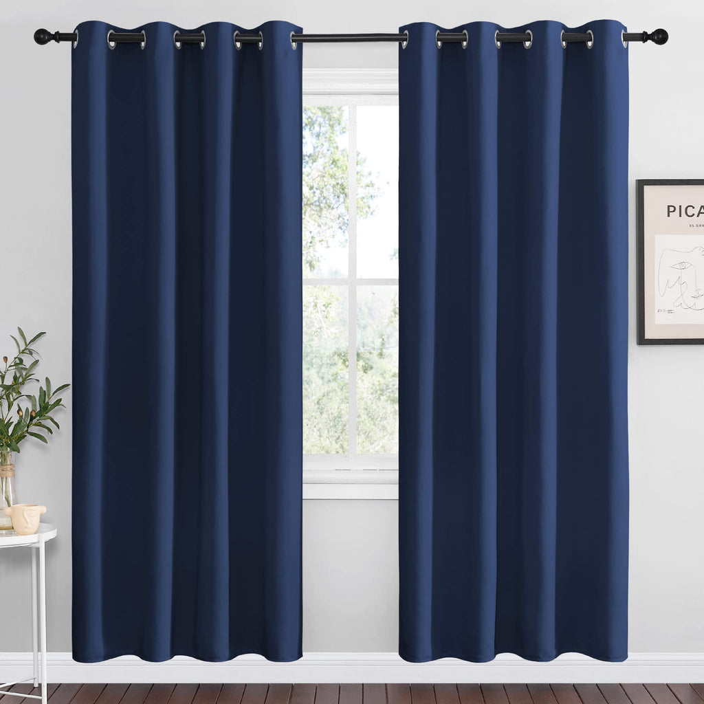 NICETOWN Cappuccino Blackout Curtains for Kitchen 55" w x 78" L 2 Panels