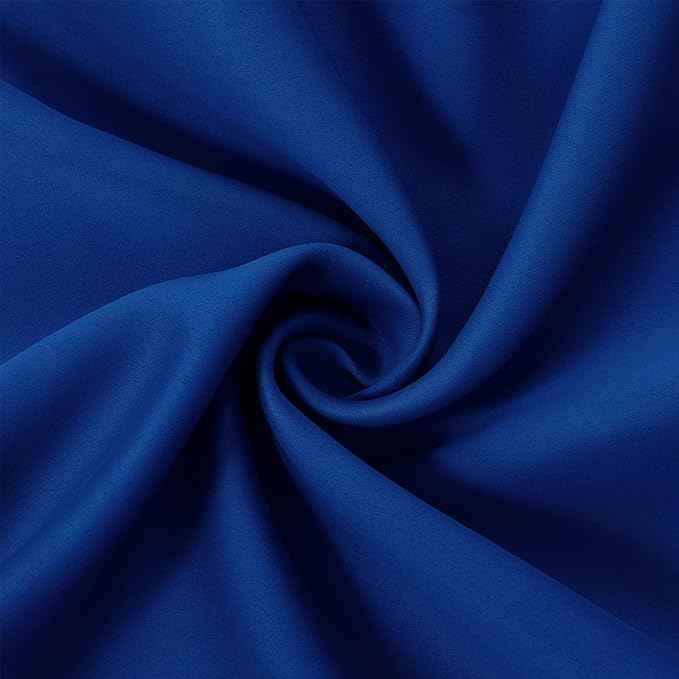 LEMOMO Blackout Curtains 38 x 84 inch/Royal Blue Curtains Set of 2 Panels/Thermal Insulated Room Darkening Bedroom Curtains