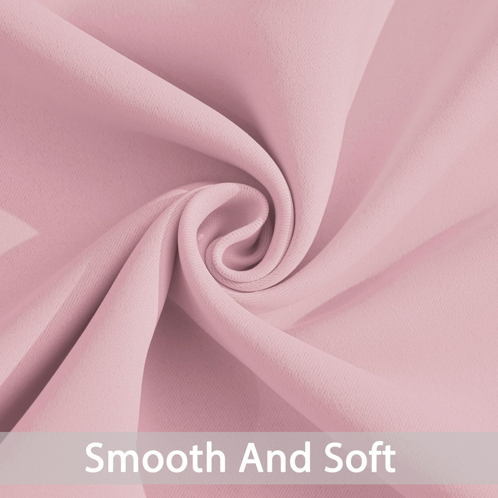 Yakamok Pink Room Darkening Curtains 84 inch Sliding Door Drapes