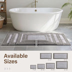 48x32 Large Bathroom Rugs Washable Non Slip, Light Grey Bath Mat for Bathroom Floor Tub, Soft Absorbent Quick Dry Mats for Shower, Bathtub,Home Decor
