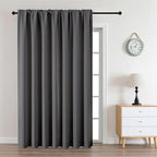 CUCRAF Custom Blackout Curtains for Bedroom Living Room, Rod Pocket Room Darkening Curtain Thermal Insulated Light Blocking Window Drapes 1 Panel (Custom Size, Light Grey)