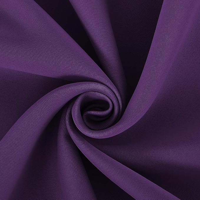 NICETOWN Blackout Curtains for Bedroom, Royal Purple, 42 W by 80 L, Set of 2, Thermal Insulated Curtains & Drapes with Grommet Top for Living Room, Privacy Window Treatment Draperies