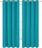 LEMOMO Blackout Curtains 66 x 95 inch/Teal Curtains Set of 2 Panels/Thermal Insulated Room Darkening Bedroom Curtains
