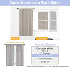 Simplebrand Ava Stone Short Blackout Curtains for Bedroom 45 Inches Long 2 Panels Set, Solid Thermal Insulated, Energy Saving Window Treatment Curtains Blackout Drapes, W40 x L45 Inch, Stone
